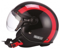Casco moto SP501 nero/rosso taglia L