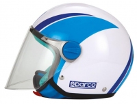 Casco moto bimbo SP504 bianco/blu YL