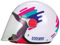 Casco moto bimbo SP504 bianco/rosa YL